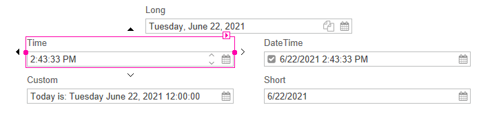 DateTimePicker format options